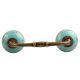 Sea Green Leaf Ceramic Bridge Handle
